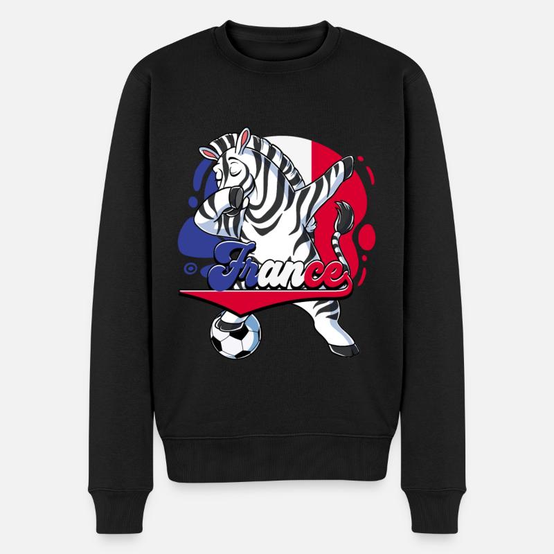 Frankreich Fußball - Männer Premium Bio Pullover - Schwarz