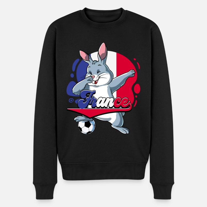 Frankreich Fußball - Männer Premium Bio Pullover - Schwarz
