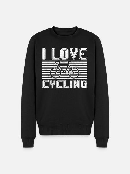 I love cycling - Men's Premium Organic Jumper - black