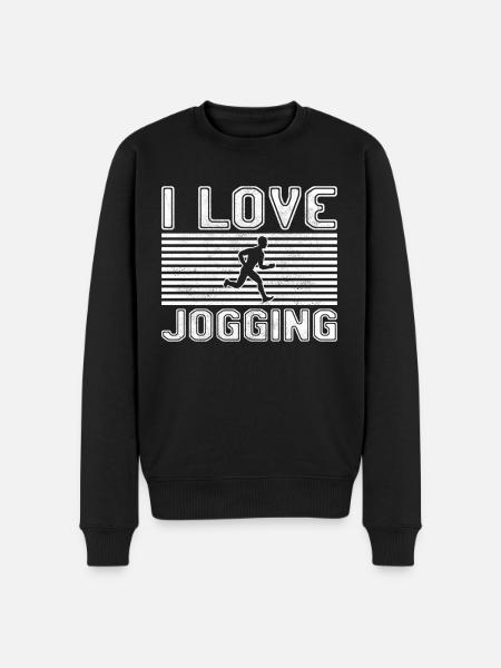 I love jogging - Men's Premium Organic Jumper - black
