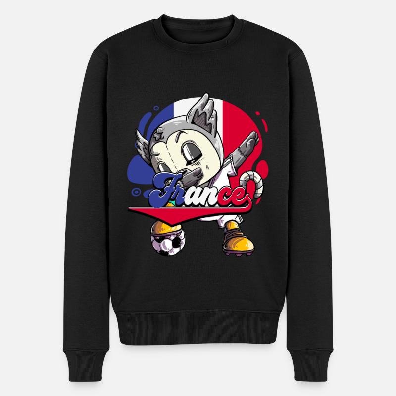 Frankreich Fußball - Männer Premium Bio Pullover - Schwarz
