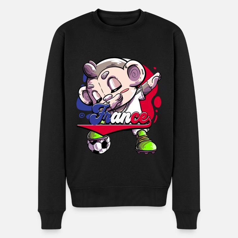 Frankreich Fußball - Männer Premium Bio Pullover - Schwarz