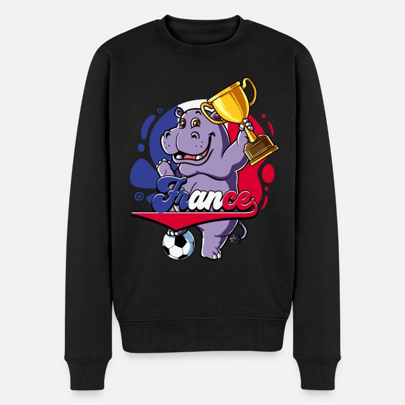 Frankreich Fußball - Männer Premium Bio Pullover - Schwarz