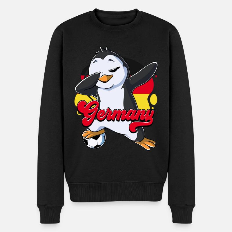 Deutschland Fußball - Männer Premium Bio Pullover - Schwarz