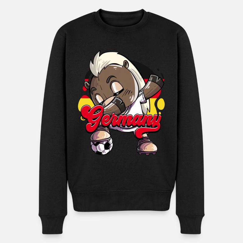 Deutschland Fußball - Männer Premium Bio Pullover - Schwarz