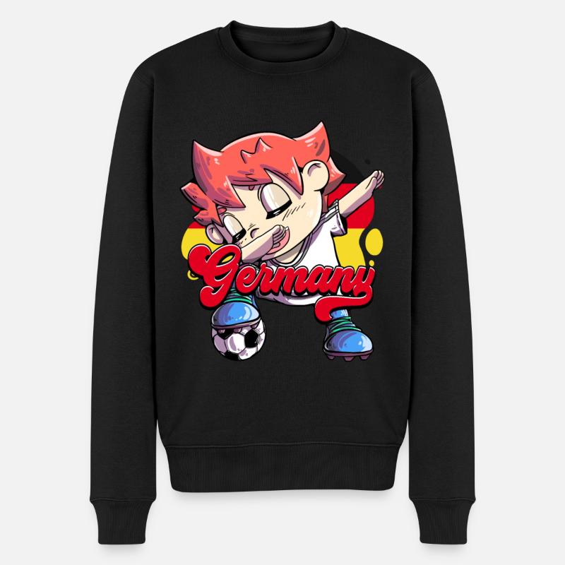 Deutschland Fußball - Männer Premium Bio Pullover - Schwarz