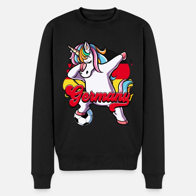 Deutschland Fußball - Männer Premium Bio Pullover - Schwarz
