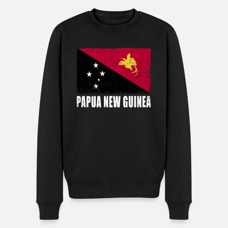 Drapeau de la Papouasie-Nouvelle-Guinée - Pull Premium bio Homme - noir