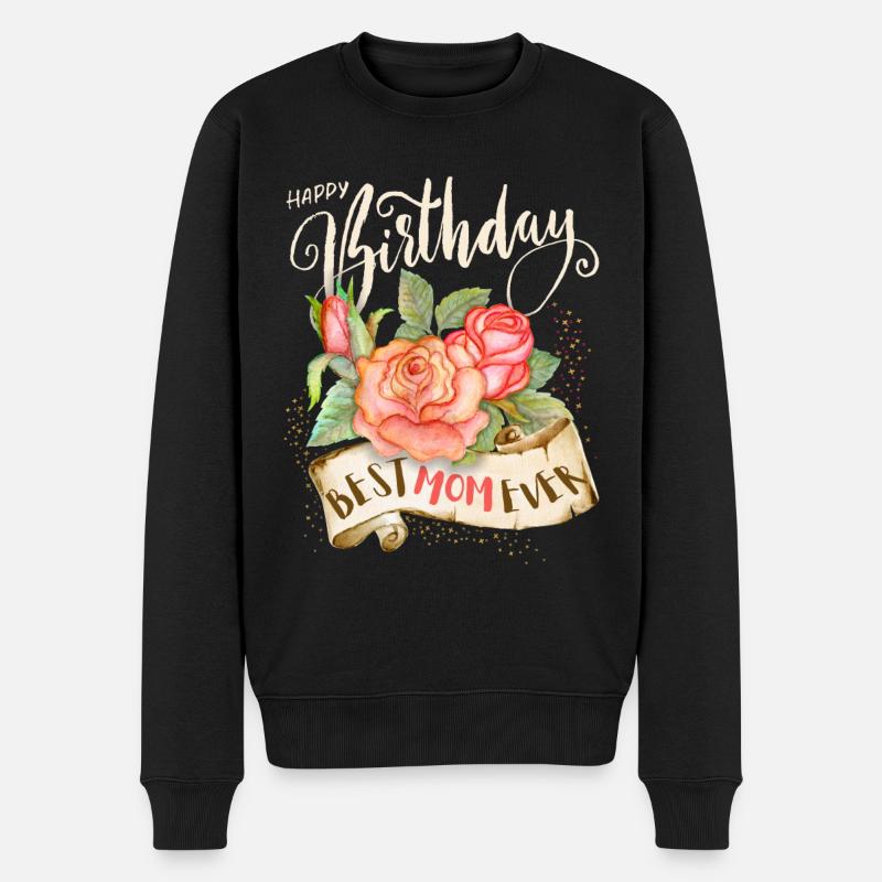 Joyeux anniversaire, Anniversaire Maman-Maman, Maman-Mère - Pull Premium bio Homme - noir