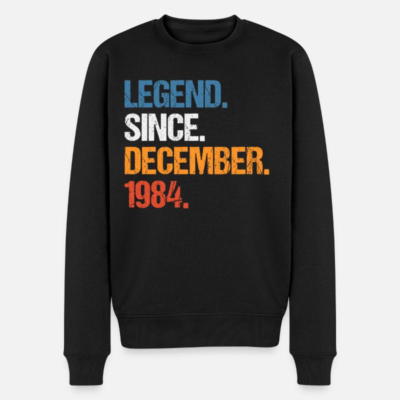Légende depuis décembre 1984 Anniversaire - Pull Premium bio Homme - noir