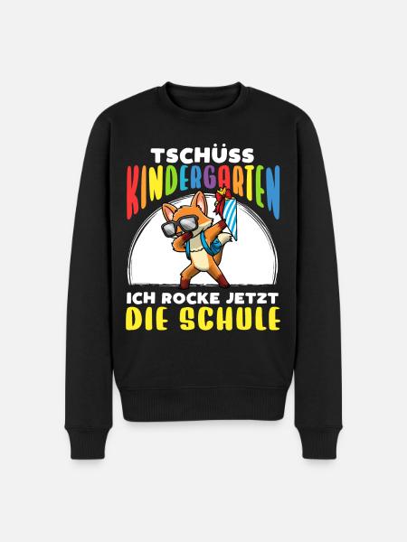 Schulkind Einschulung Fuchs - Männer Premium Bio Pullover - Schwarz