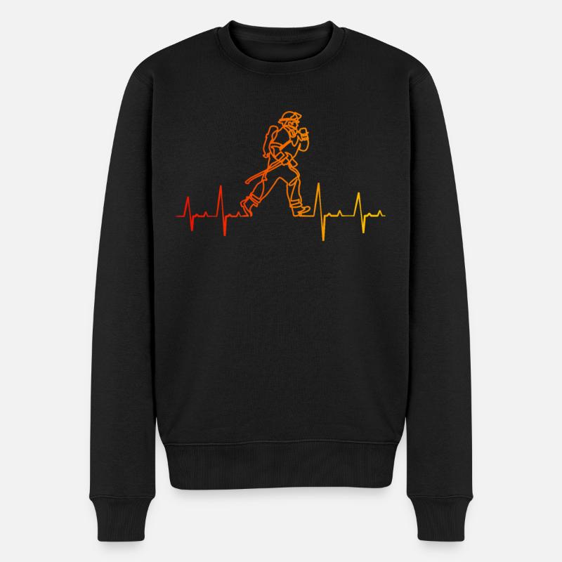 Feuerwehrmann Feuerwehr - Männer Premium Bio Pullover - Schwarz