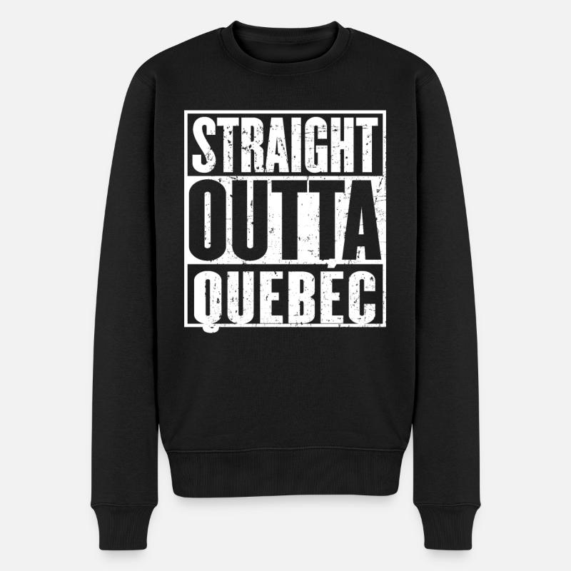 Straight Outta Quebéc Vintage - Pull Premium bio Homme - noir