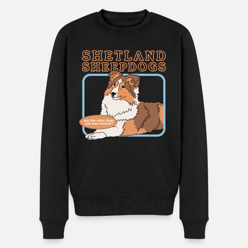 Shetland Sheepdog Hunde | Hundebesitzer Geschenk - Männer Premium Bio Pullover - Schwarz