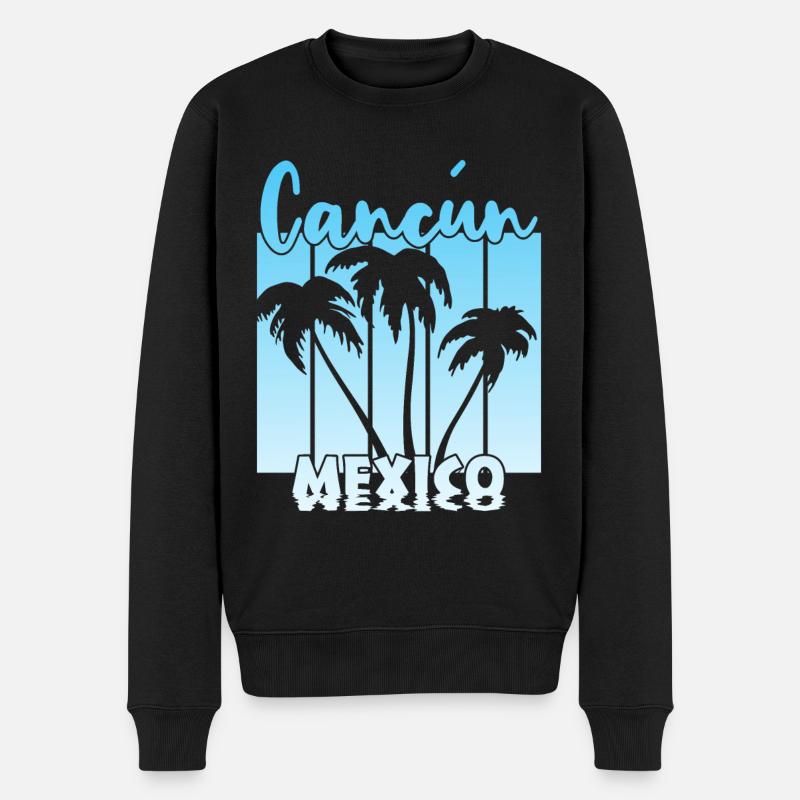 Cancun Mexico - Männer Premium Bio Pullover - Schwarz