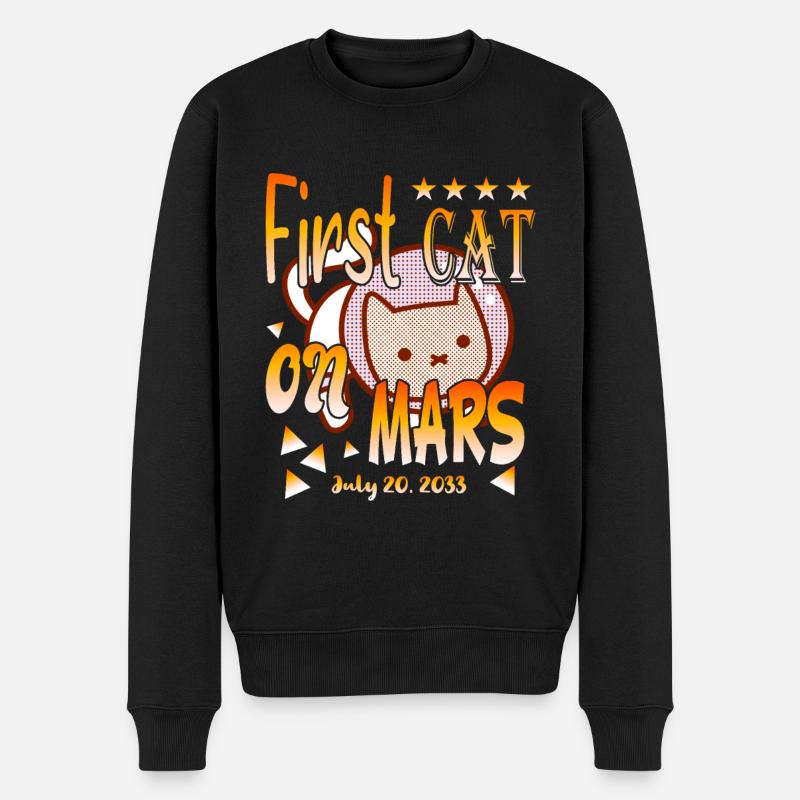 Premier chat sur Mars - Pull Premium bio Homme - noir