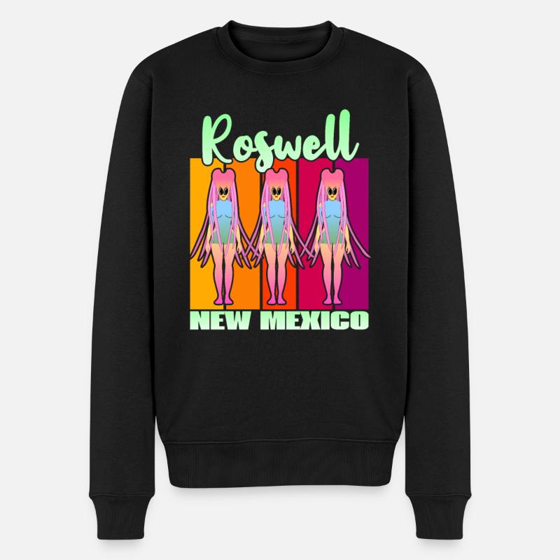 Roswell New Mexico - Männer Premium Bio Pullover - Schwarz