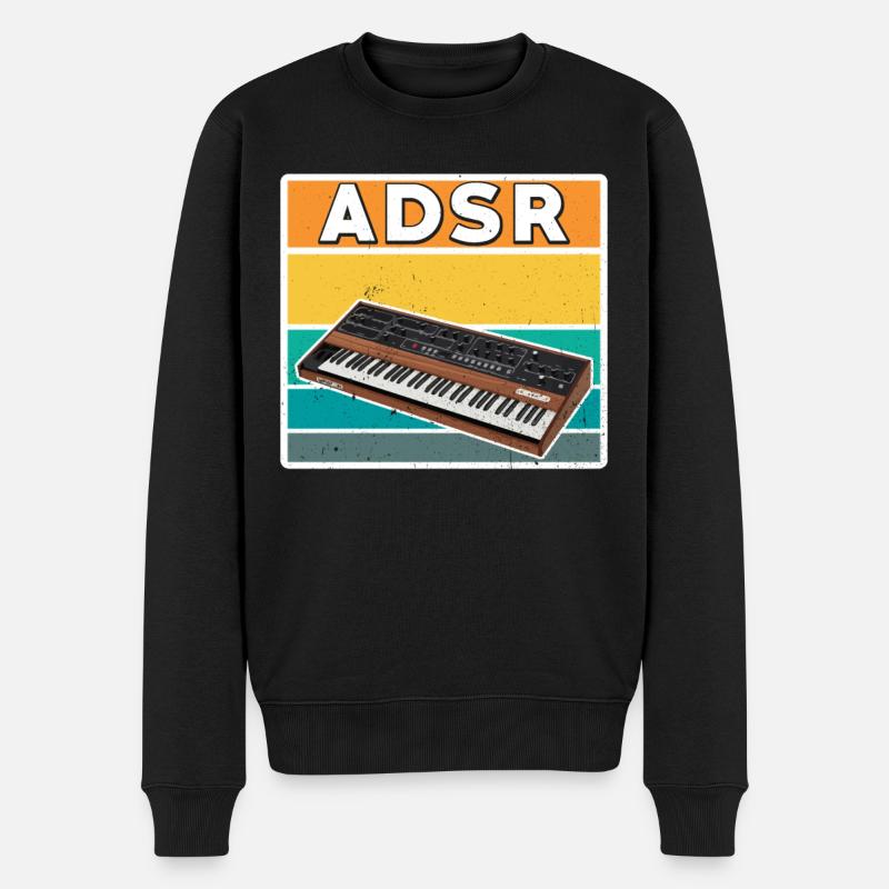 Adsr synthesizer - Männer Premium Bio Pullover - Schwarz