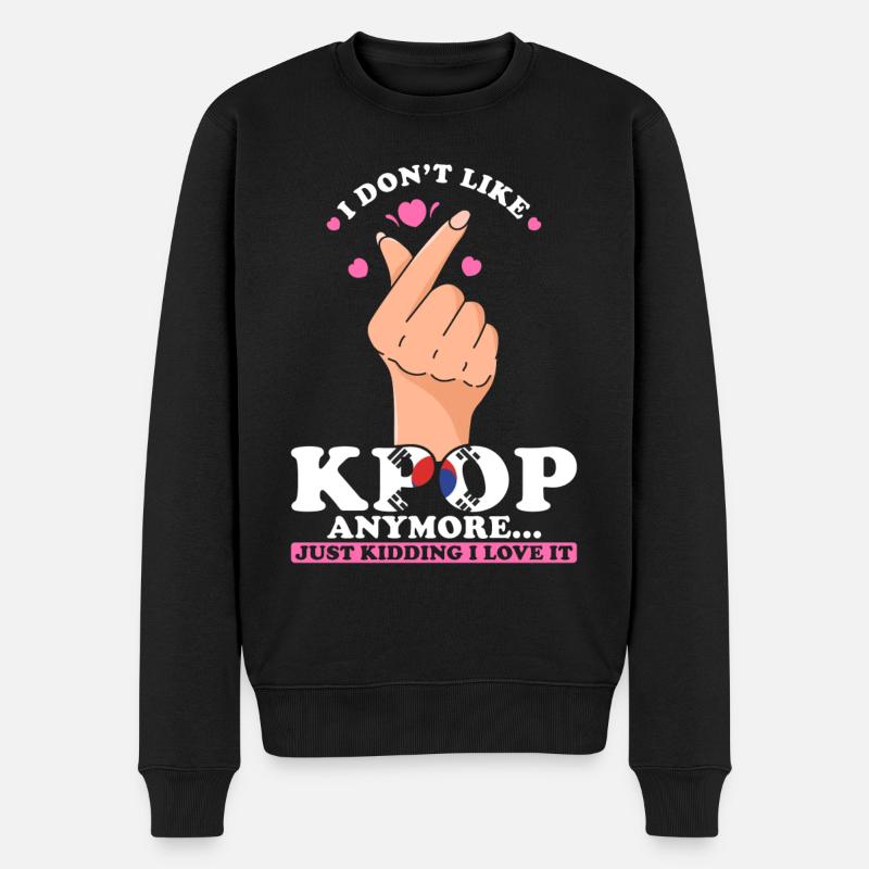 K-pop J’adore la K-pop - Pull Premium bio Homme - noir