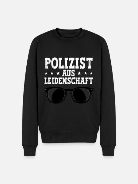 Polizist Polizei - Männer Premium Bio Pullover - Schwarz