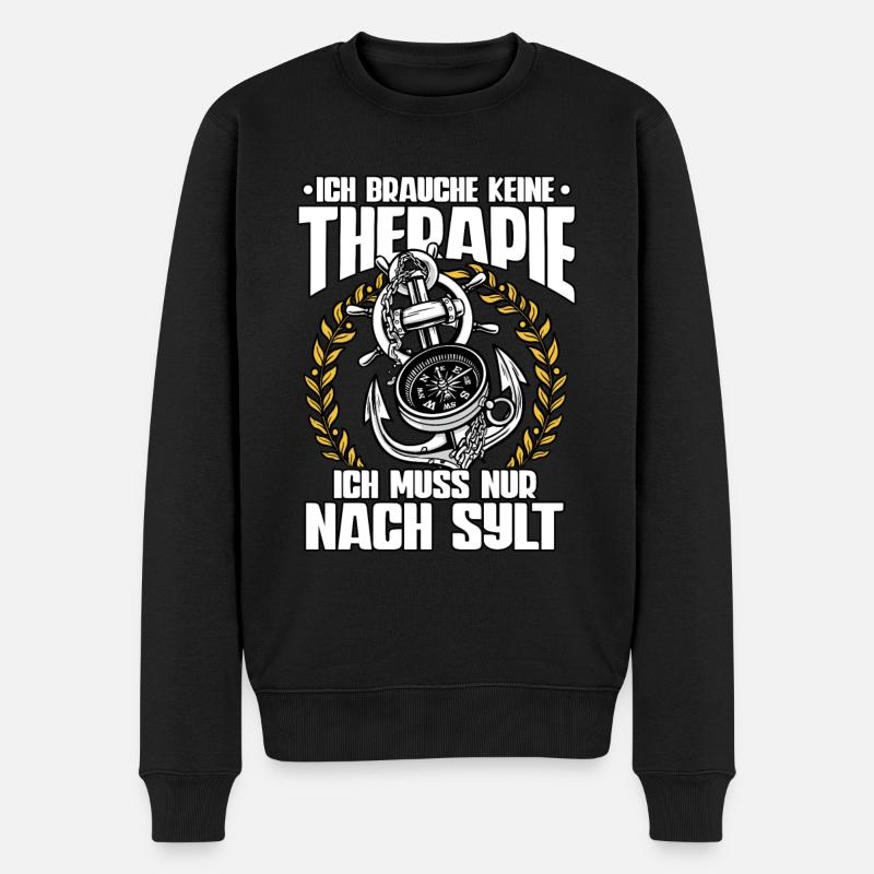 Sylt - Männer Premium Bio Pullover - Schwarz