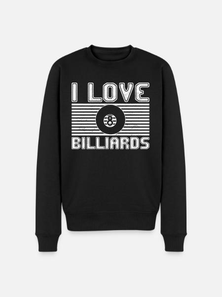 I love billiards - Men's Premium Organic Jumper - black