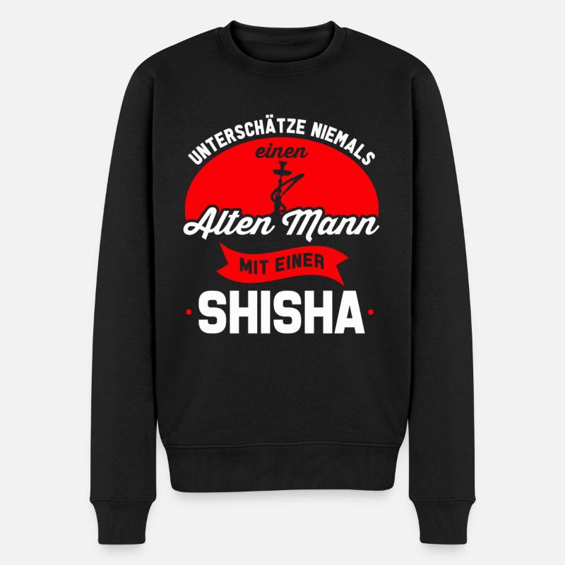 Shisha - Männer Premium Bio Pullover - Schwarz