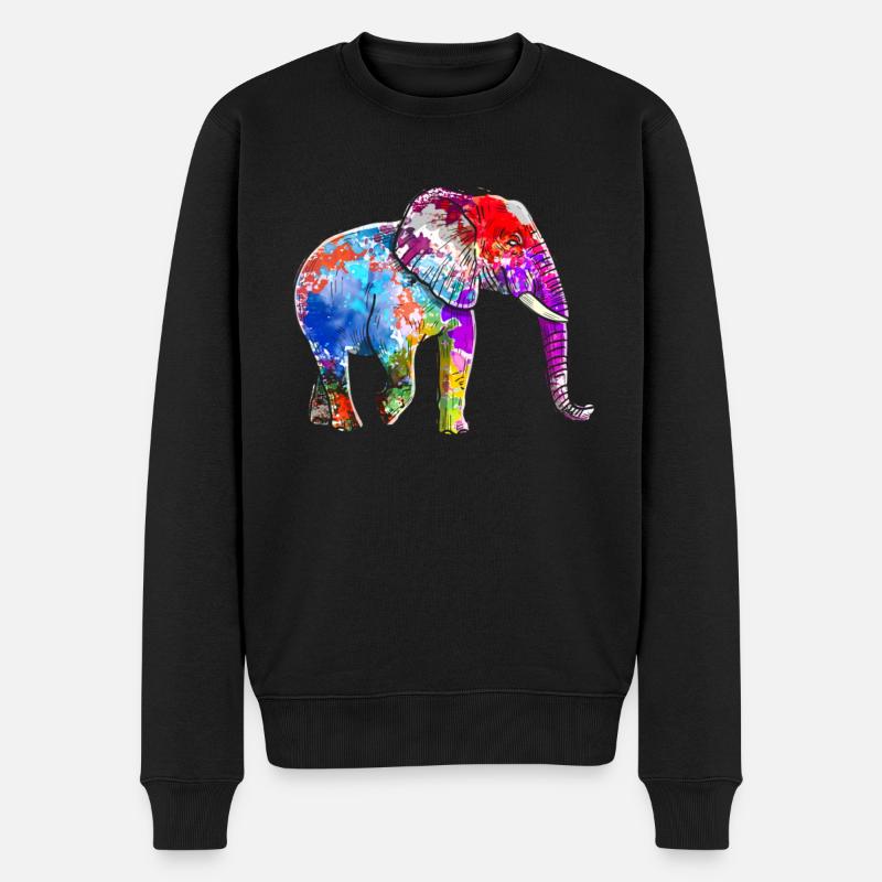 Éléphant - Pull Premium bio Homme - noir