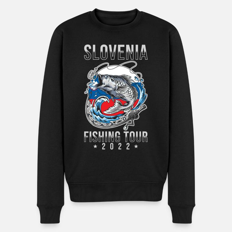 Tour de pêche Slovénie 2022 - Pull Premium bio Homme - noir