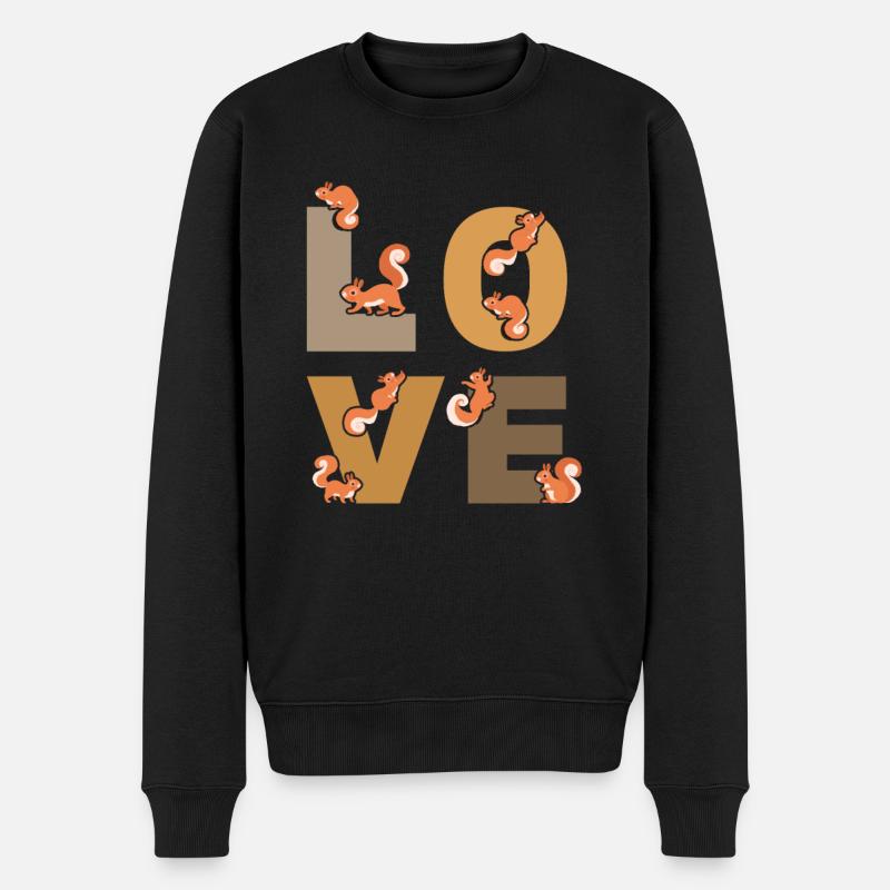 Écureuil LOVE Écureuil Nice Écureuil - Pull Premium bio Homme - noir