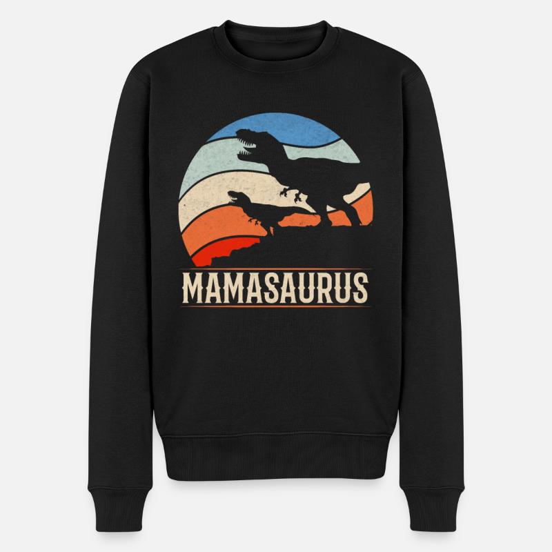 Mama Saurus Mama Dinosaur Famille Mama Dino - Pull Premium bio Homme - noir