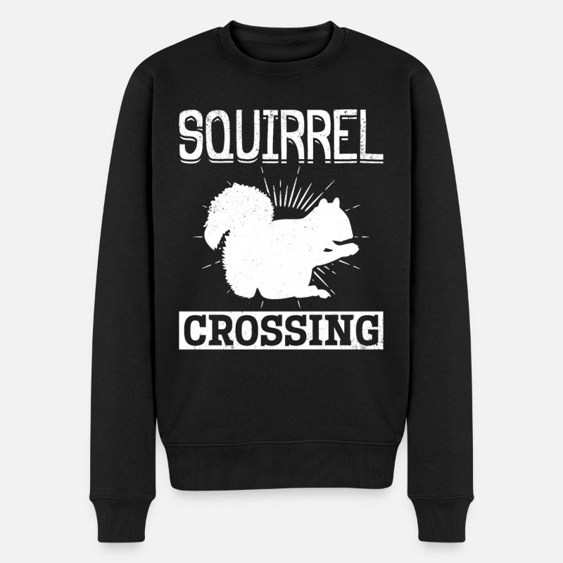 Squirrel with squirrel, funny - Men's Premium Organic Jumper - black