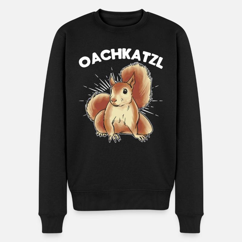 Squirrel, cute squirrel lover, - Men's Premium Organic Jumper - black