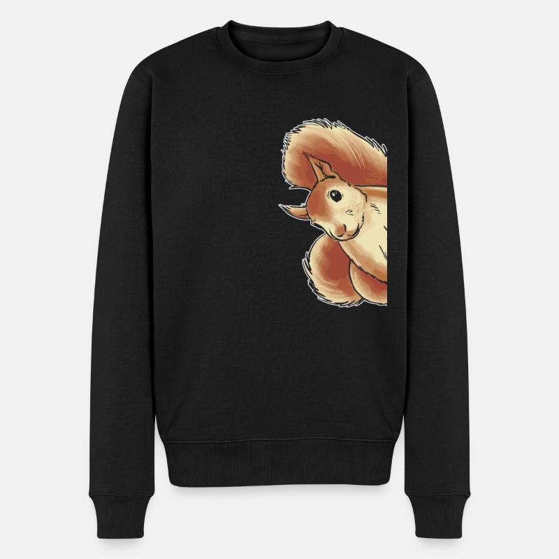 Funny squirrel, squirrel, squirrel - Men's Premium Organic Jumper - black