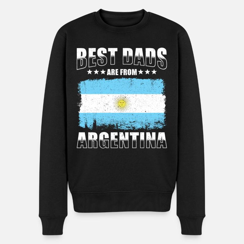 Argentinischer Vater - Männer Premium Bio Pullover - Schwarz