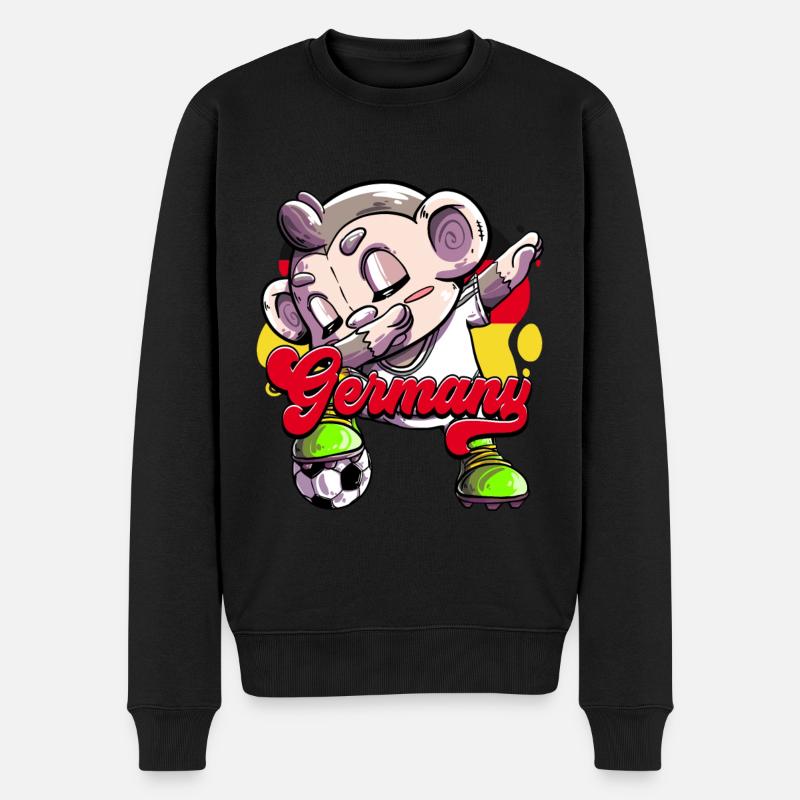 Deutschland Fußball - Männer Premium Bio Pullover - Schwarz