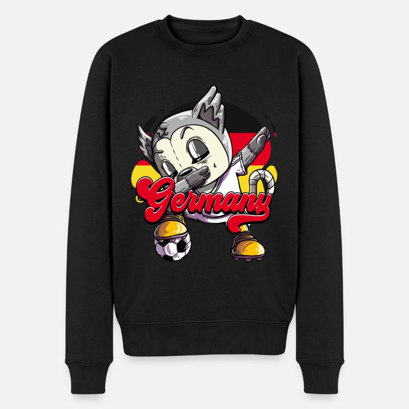 Deutschland Fußball - Männer Premium Bio Pullover - Schwarz