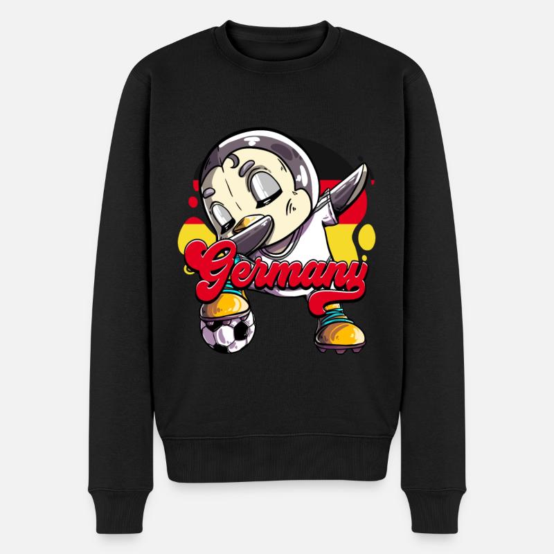 Deutschland Fußball - Männer Premium Bio Pullover - Schwarz