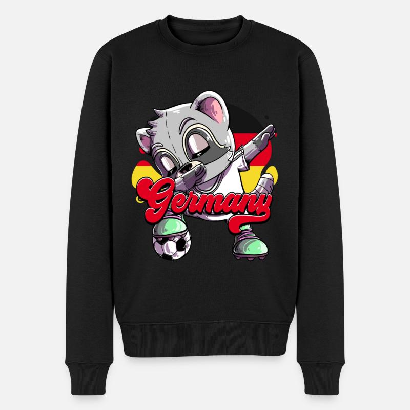 Deutschland Fußball - Männer Premium Bio Pullover - Schwarz