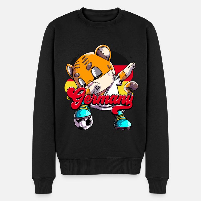 Deutschland Fußball - Männer Premium Bio Pullover - Schwarz