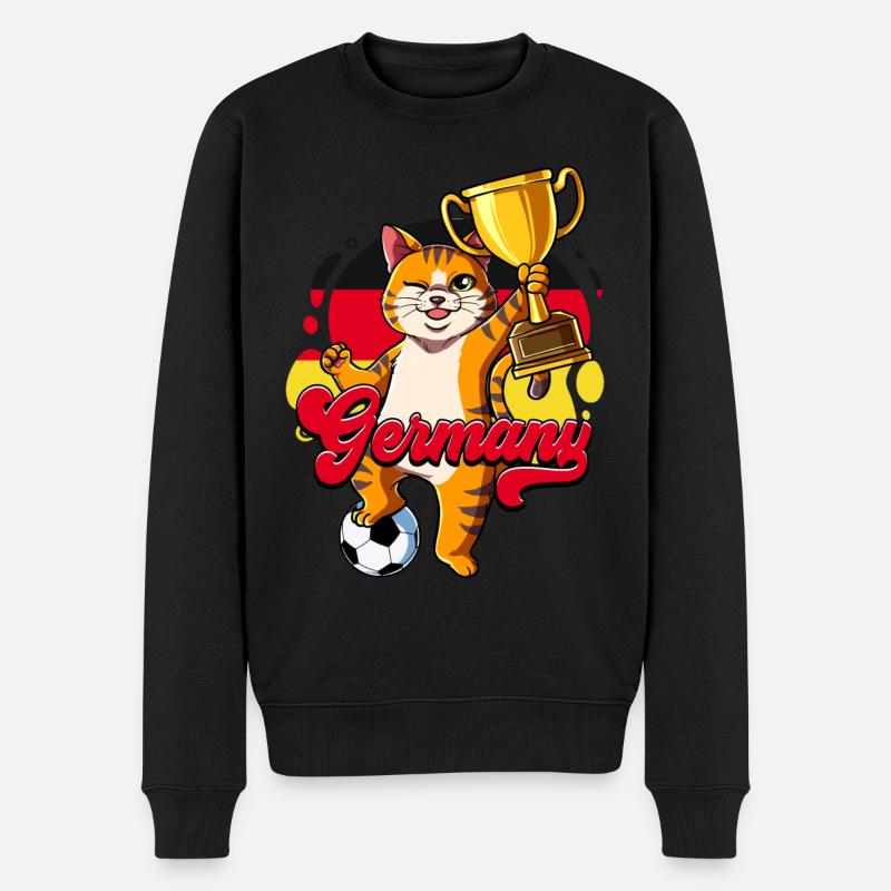 Deutschland Fußball - Männer Premium Bio Pullover - Schwarz