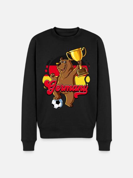 Deutschland Fußball - Männer Premium Bio Pullover - Schwarz