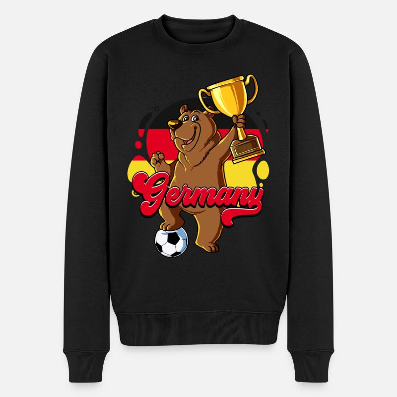 Deutschland Fußball - Männer Premium Bio Pullover - Schwarz