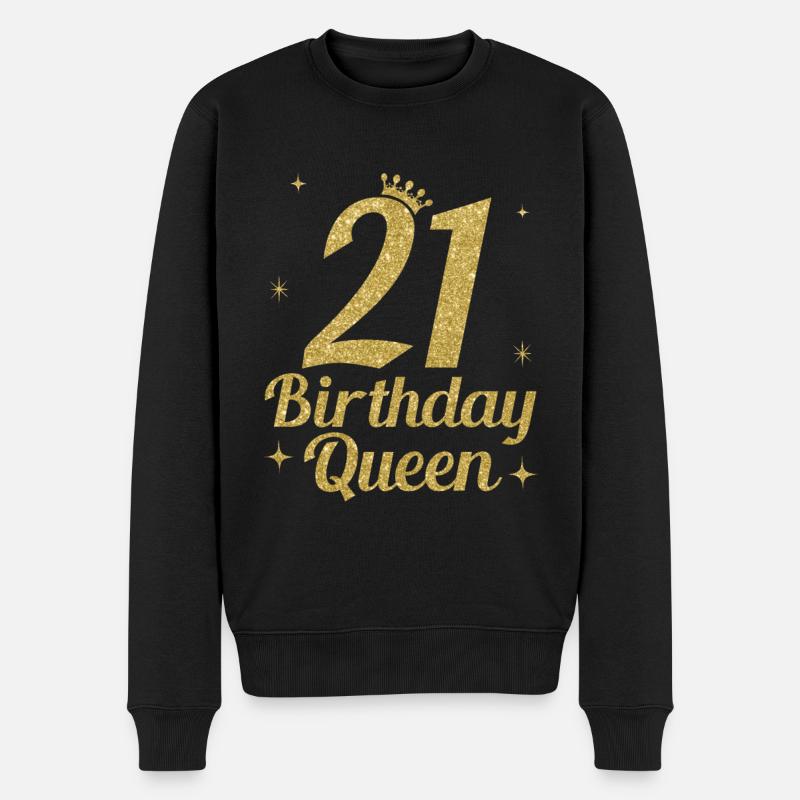 Anniversaire Reine 21 - Pull Premium bio Homme - noir