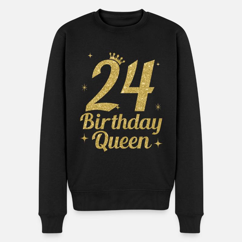 Anniversaire Reine 24 - Pull Premium bio Homme - noir