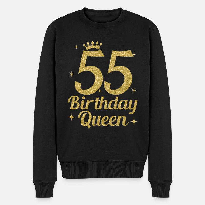 Anniversaire Reine 55 - Pull Premium bio Homme - noir
