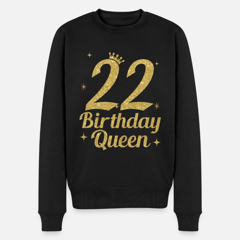 Anniversaire Reine 22 - Pull Premium bio Homme - noir