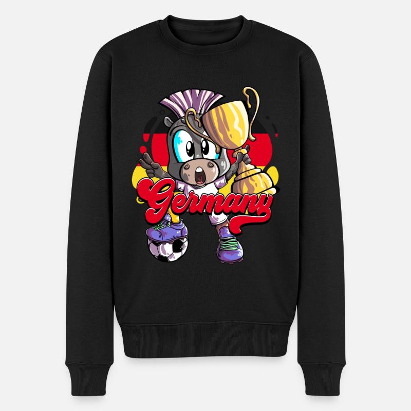 Deutschland Fußball - Männer Premium Bio Pullover - Schwarz