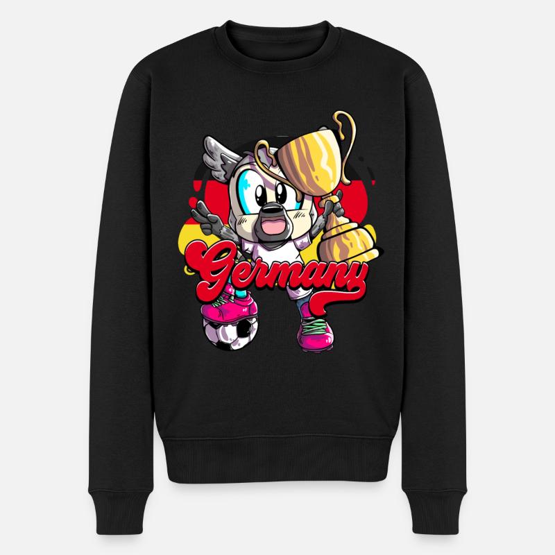 Deutschland Fußball - Männer Premium Bio Pullover - Schwarz