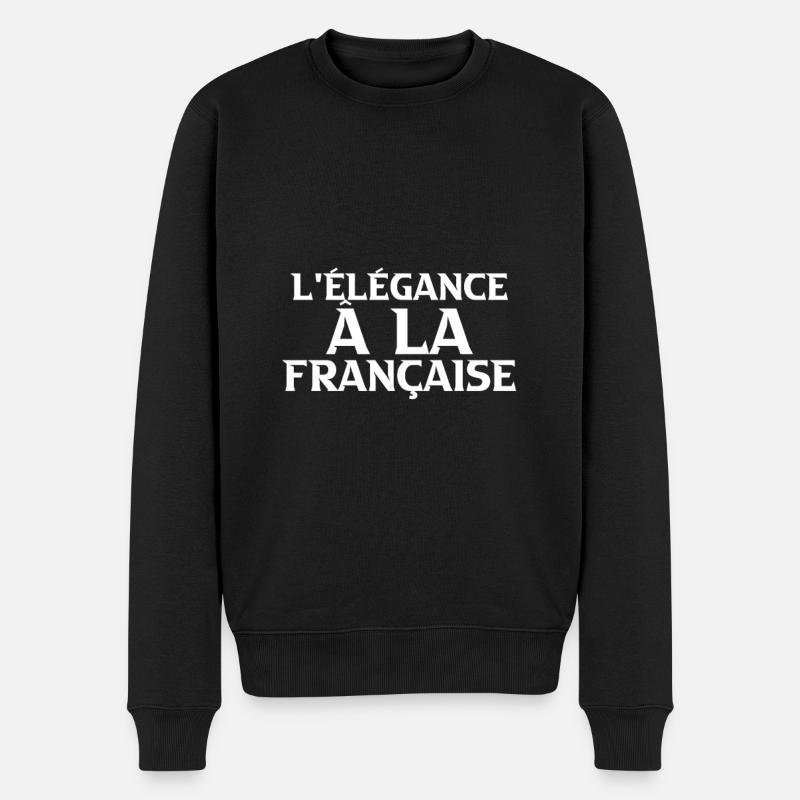 L'élégance à La Française - Pull Premium bio Homme - noir